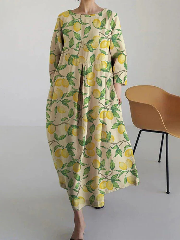 AURORA - Midi Floral Dress with Airy Comfort