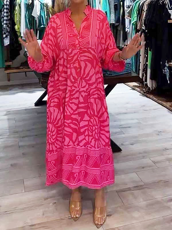 Chloe | Printed V-Neck Dress