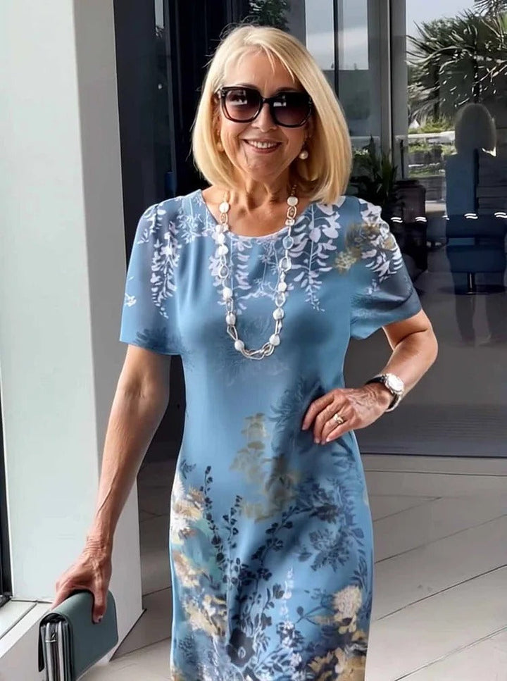 SHIRA – COMFORTABLE LOOSE PRINTED MEDIUM DRESS