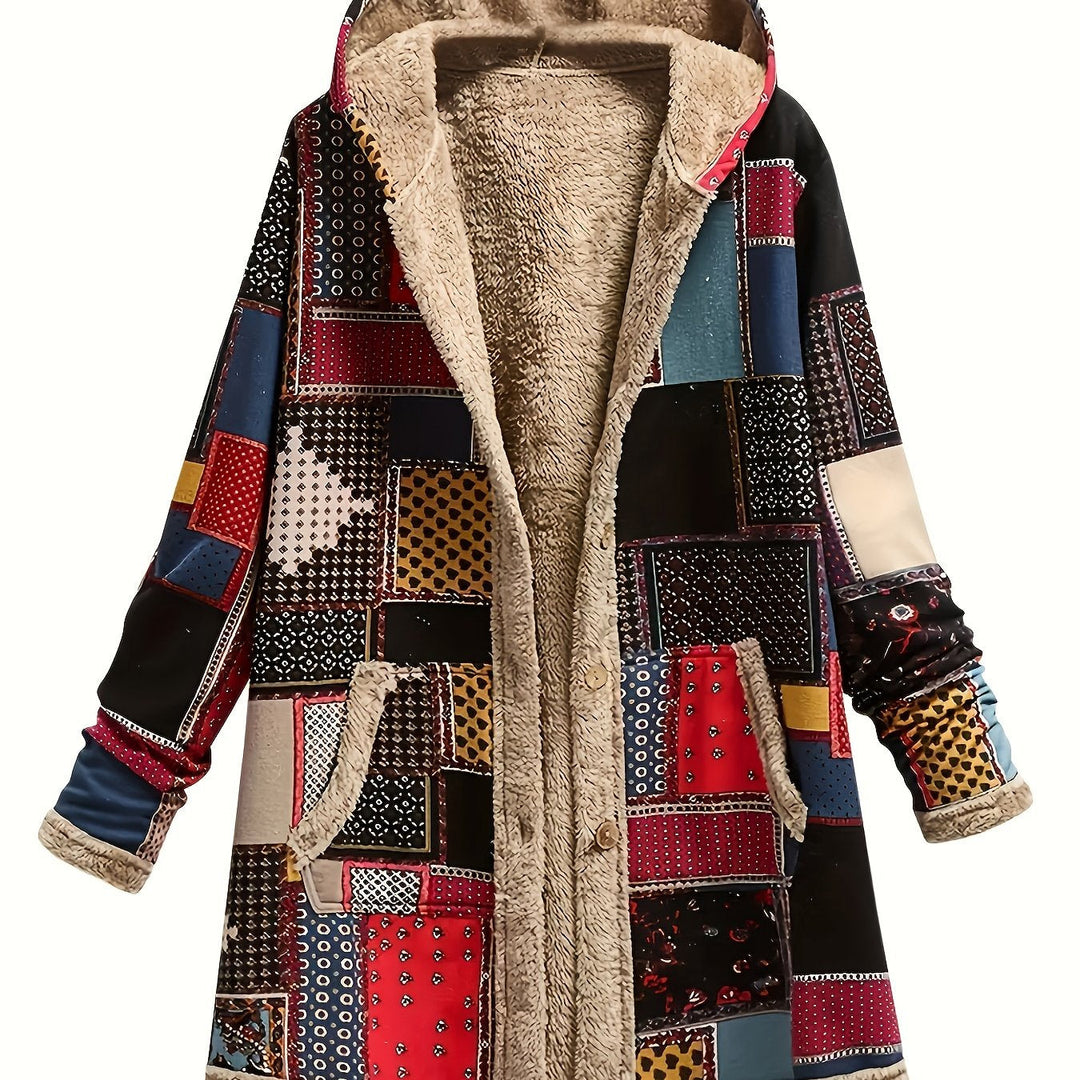 CYRAVYNNE – PLUSH PRINTED HOODED JACKET