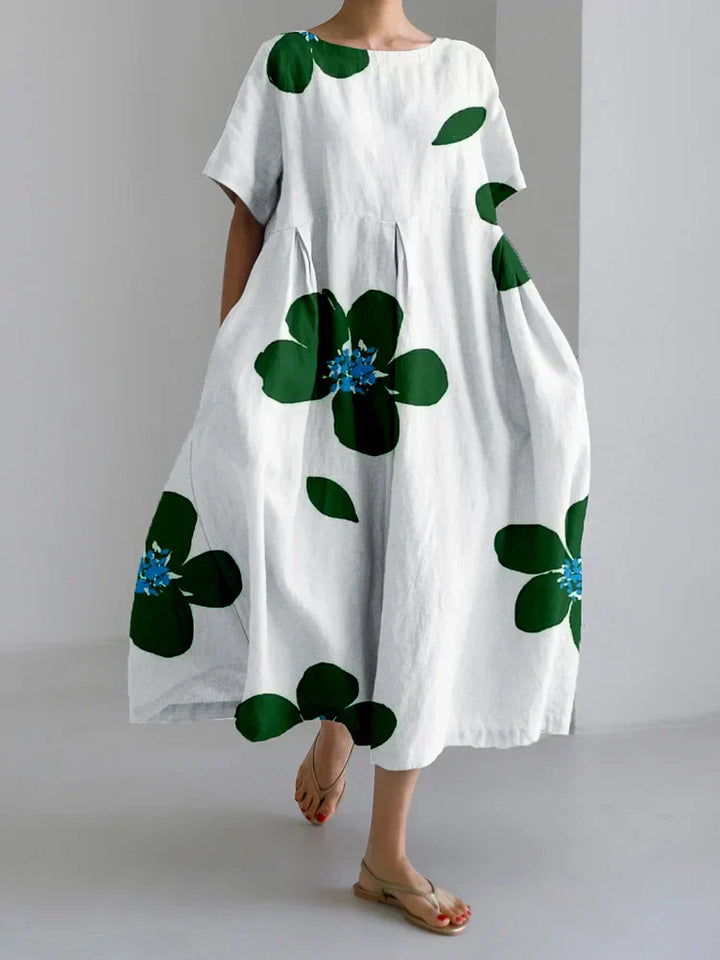 CATERINA - Long Summer Dress with Vibrant Flowers