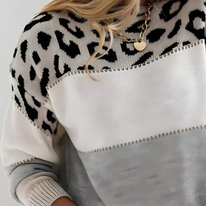 Skylar - Animal Print Knit Sweater