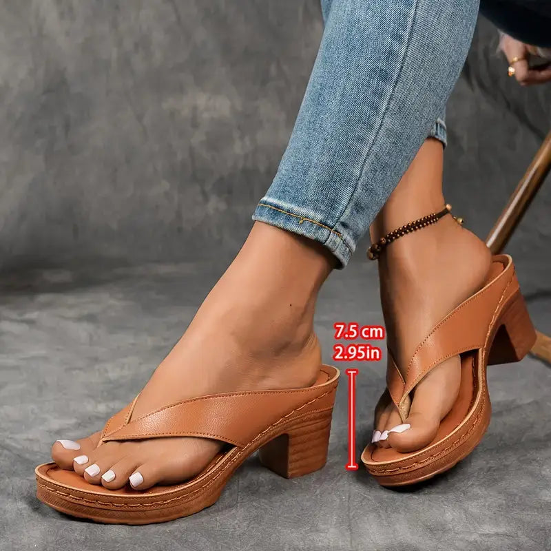 EIRA – ULTRA COMFORTABLE CHUNKY HEEL SANDALS