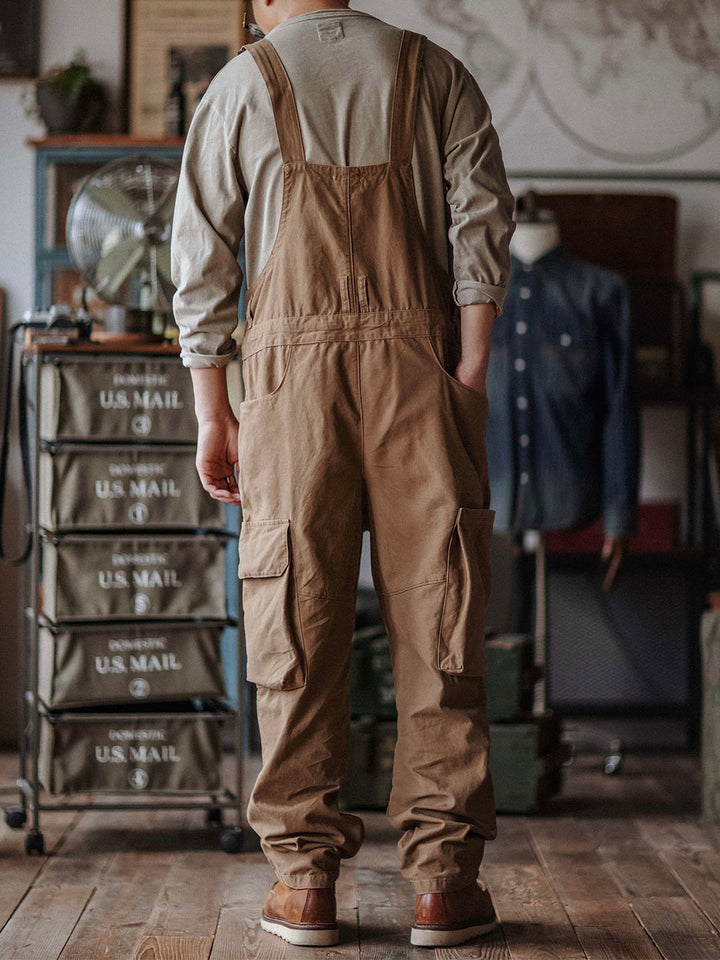 Canvas Cargo Dungarees for Men