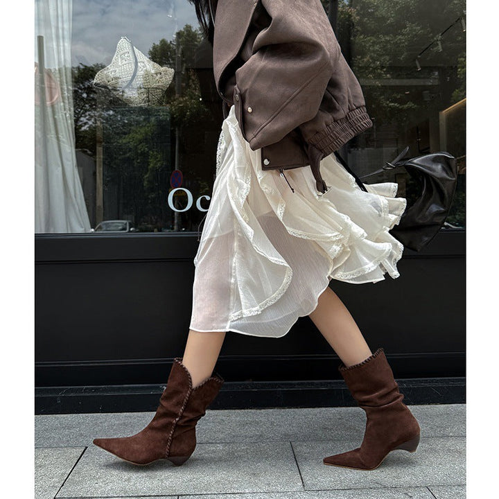 SLOUCHY POINTED BOOTS