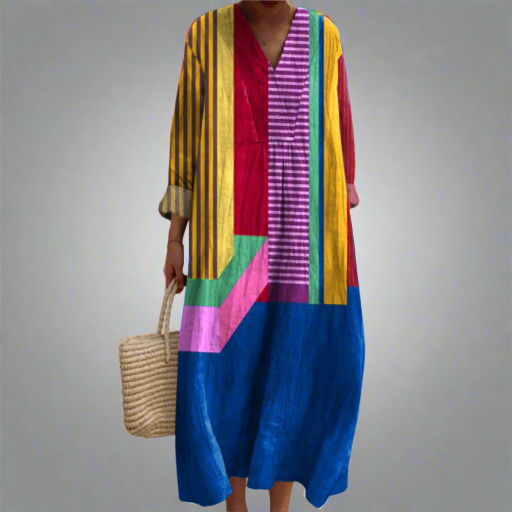 Ruth - Colour Block Breezy Maxi Dress