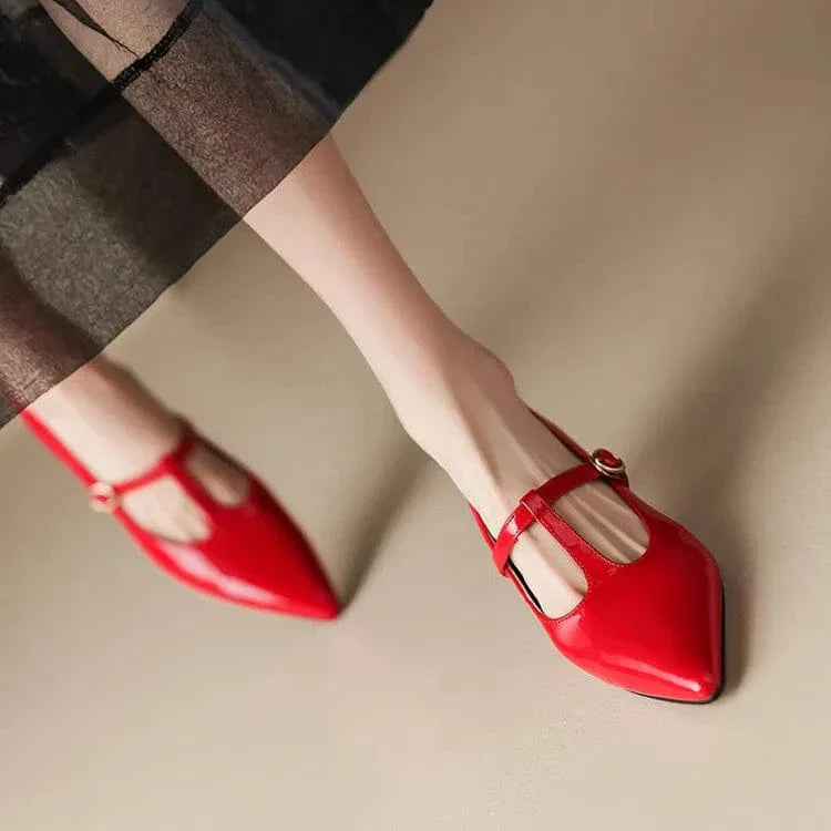 SOLENELLE – OLYSA PATENT LEATHER KITTEN HEELS