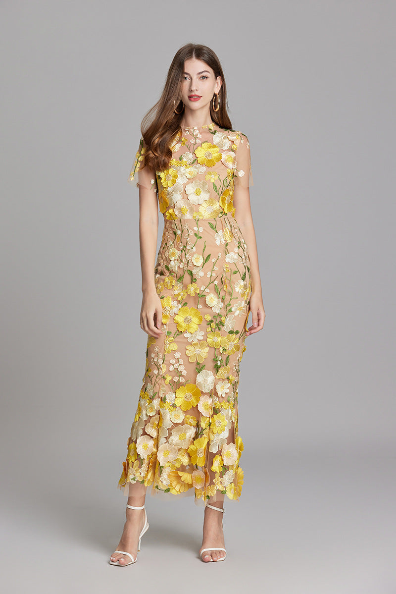 Solara - Floral Finesse Dress