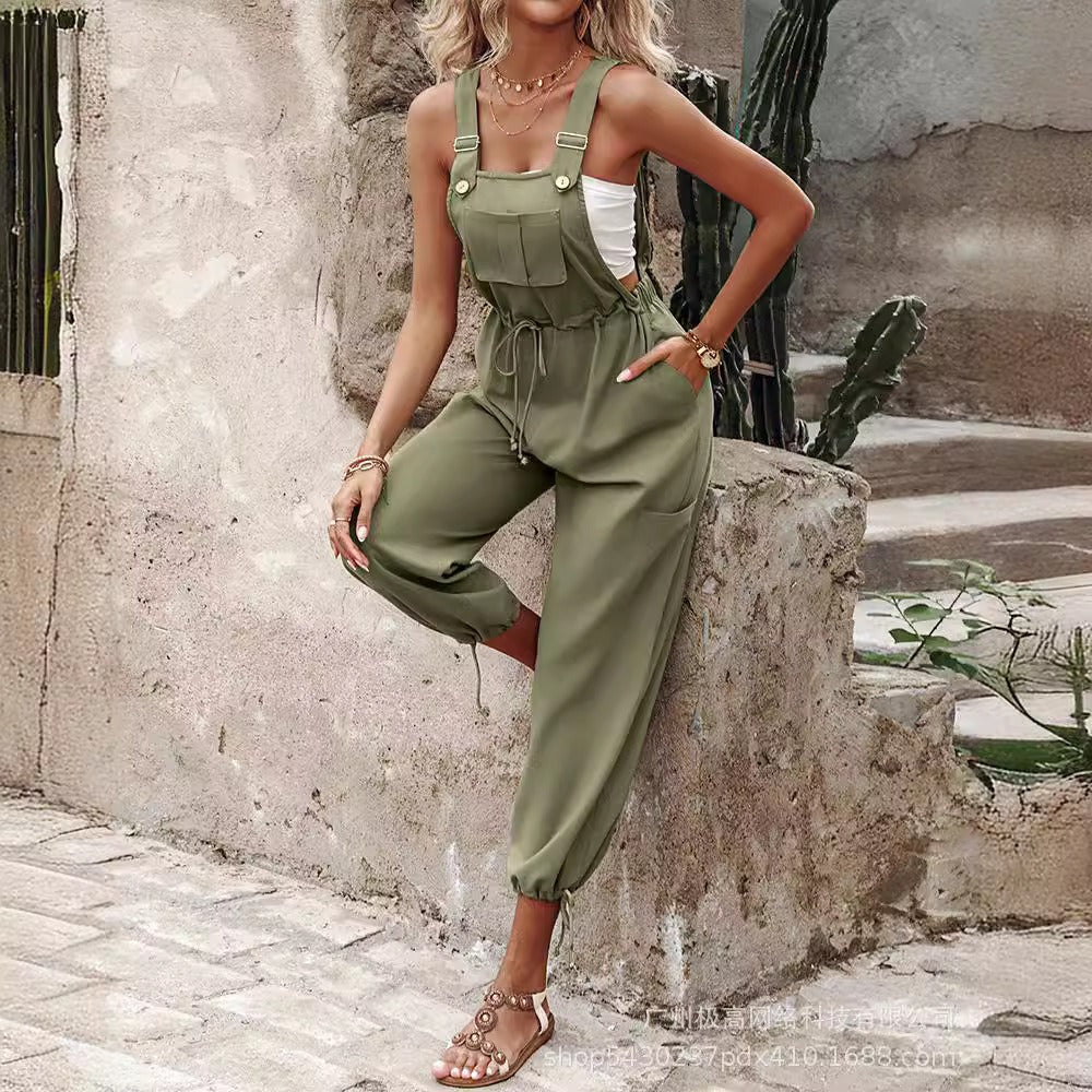 Drape Cargo Dungarees for Women