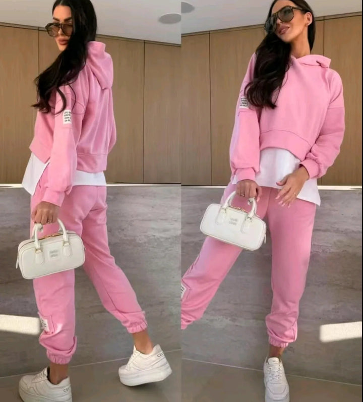 LIORENYAE – HOODED CASUAL SWEATSHIRT SET