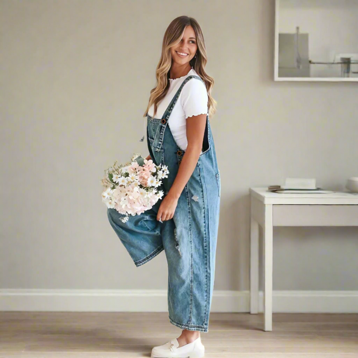 VYNELISSE – VINTAGE-WASH ADJUSTABLE JUMPSUIT