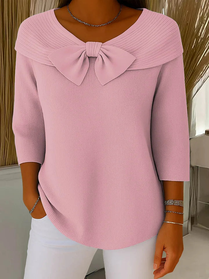 MYLIE – KNITTED SWEATER WITH A ROUND NECKLINE