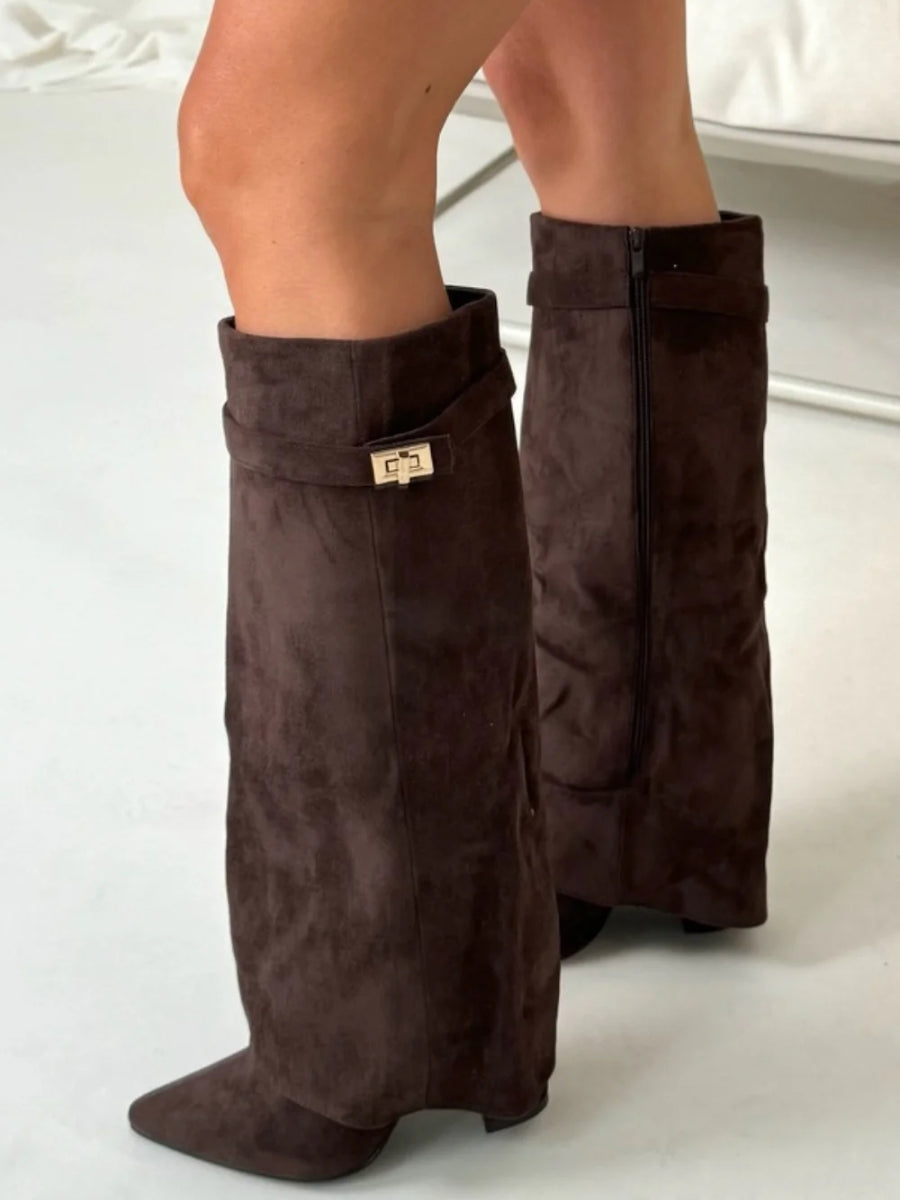 DAISY – WINTER ZIP-UP SLOUCHY HIGH HEEL BOOTS