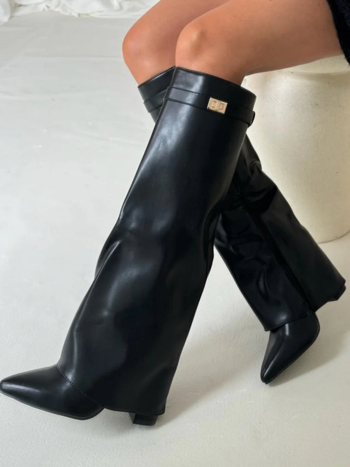 DAISY – WINTER ZIP-UP SLOUCHY HIGH HEEL BOOTS