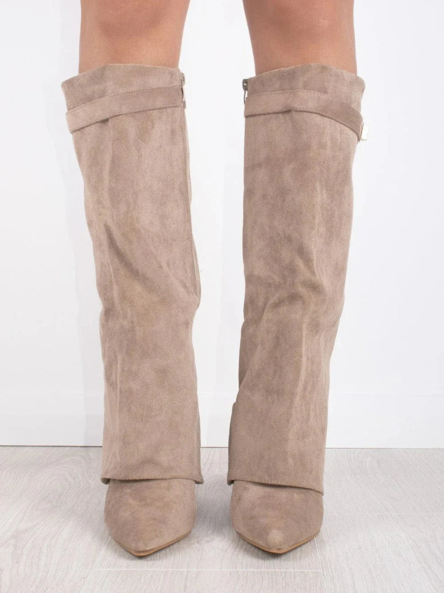DAISY – WINTER ZIP-UP SLOUCHY HIGH HEEL BOOTS