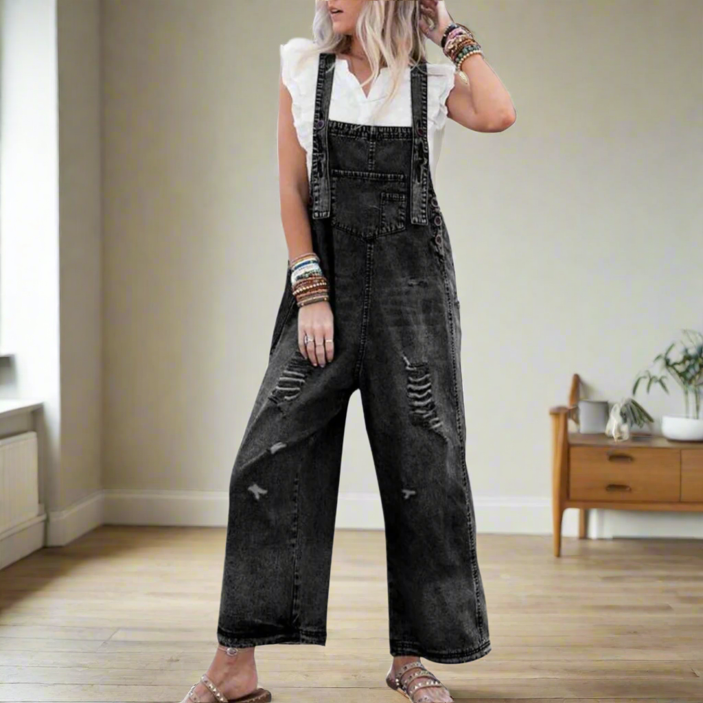 VYNELISSE – VINTAGE-WASH ADJUSTABLE JUMPSUIT