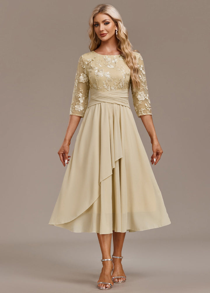 CYRADEL – SLEEVE ROUND NECK DRESS