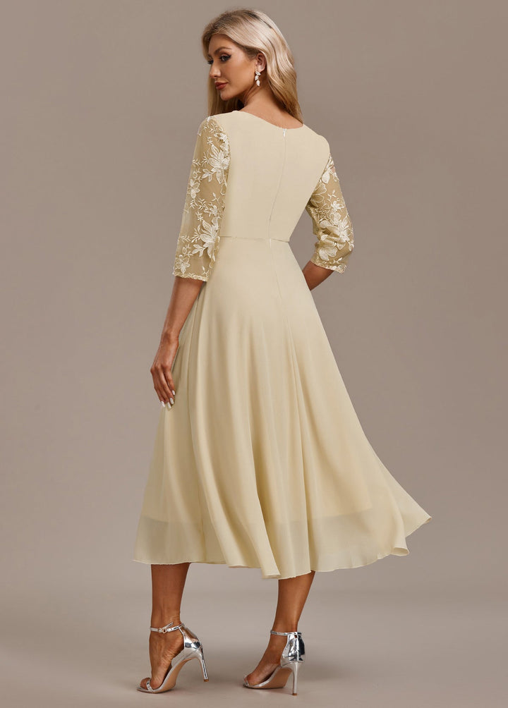 CYRADEL – SLEEVE ROUND NECK DRESS