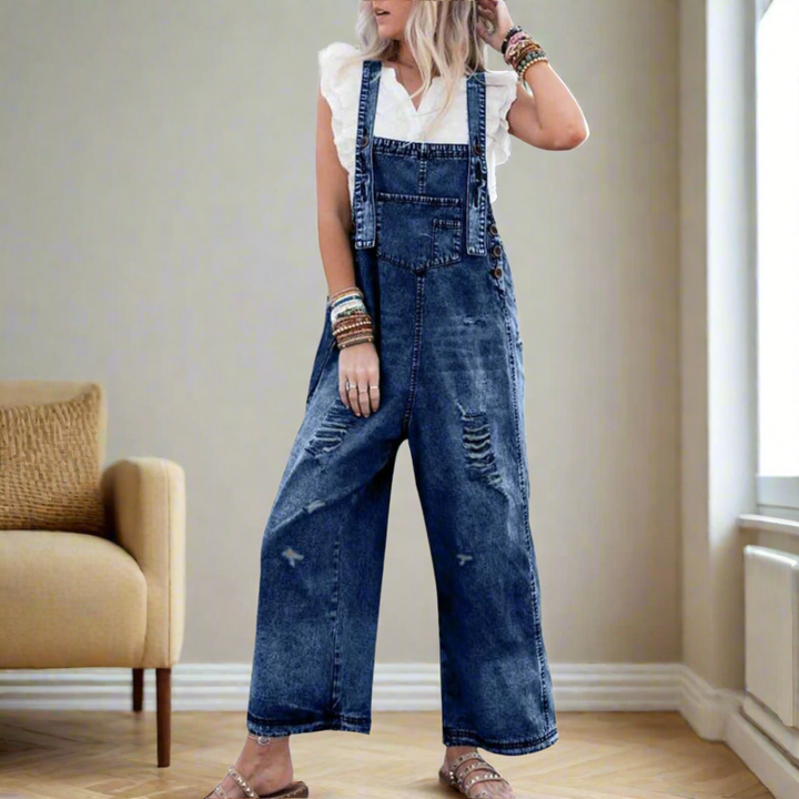 VYNELISSE – VINTAGE-WASH ADJUSTABLE JUMPSUIT
