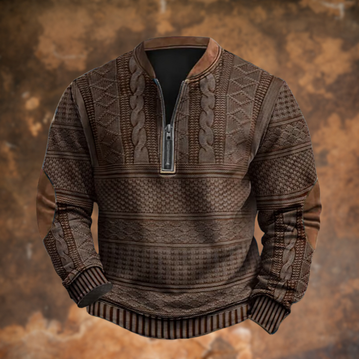 VAELITHYN – KNITTED SWEATER WITH ZIP DETAIL