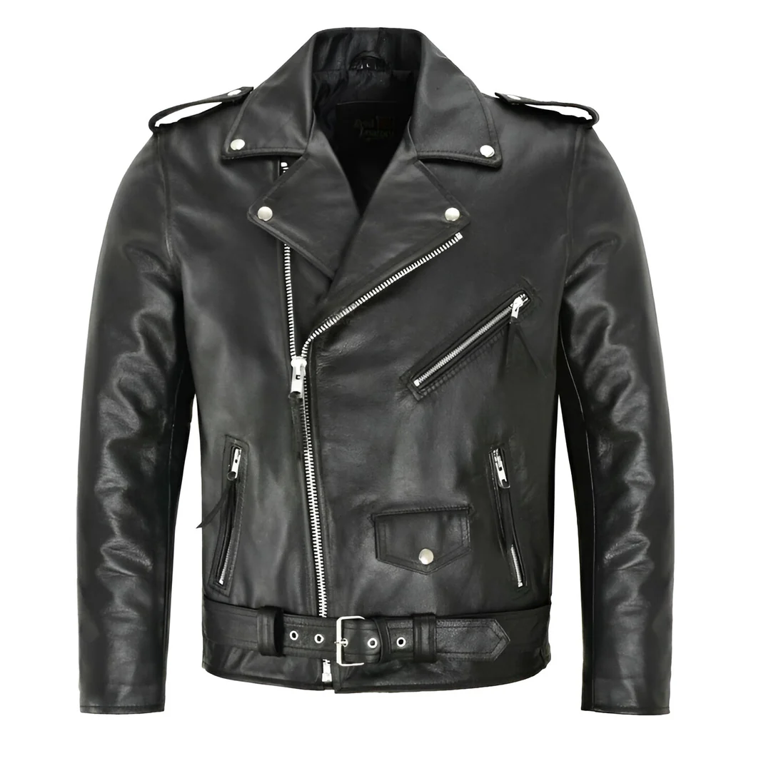 RAY – CLASSIC LEATHER BIKER JACKET