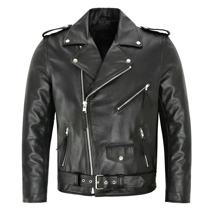 RAY – CLASSIC LEATHER BIKER JACKET