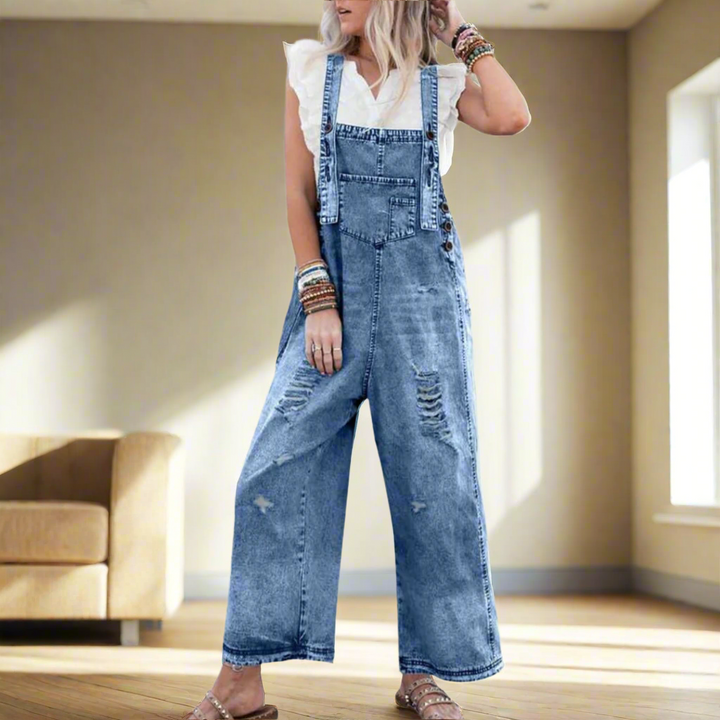 VYNELISSE – VINTAGE-WASH ADJUSTABLE JUMPSUIT