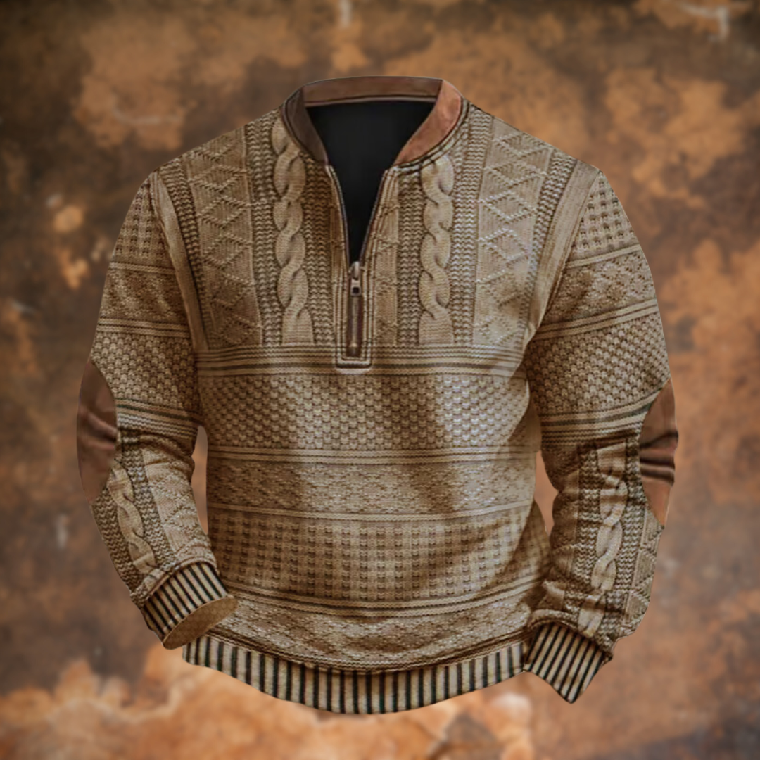 VAELITHYN – KNITTED SWEATER WITH ZIP DETAIL