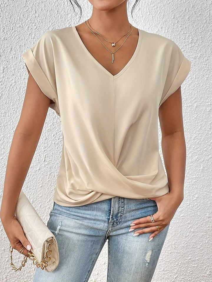 ISLA – TWIST FRONT V-NECK TOP