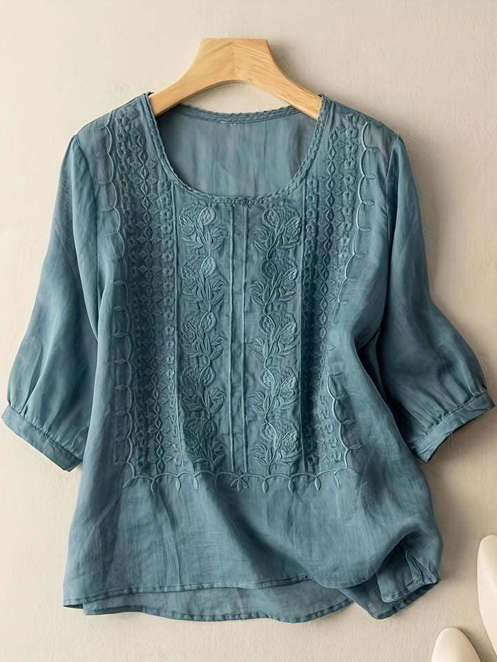 VEDA – WOMEN'S EMBROIDERED BLOUSE