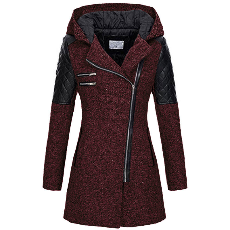 Zoe – Stylish Slant-Zip Winter Jacket