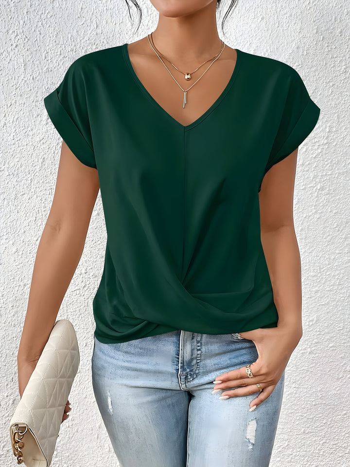 ISLA – TWIST FRONT V-NECK TOP