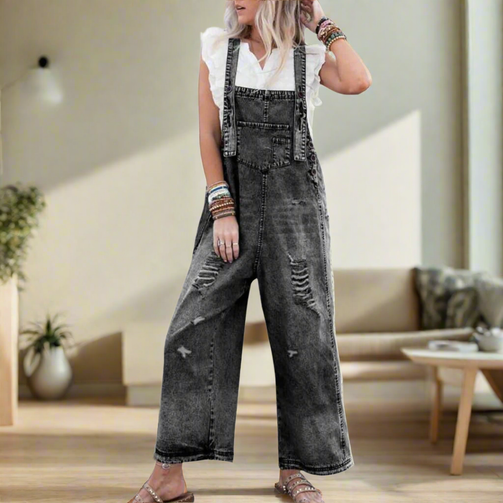 VYNELISSE – VINTAGE-WASH ADJUSTABLE JUMPSUIT