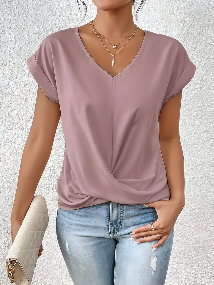 ISLA – TWIST FRONT V-NECK TOP