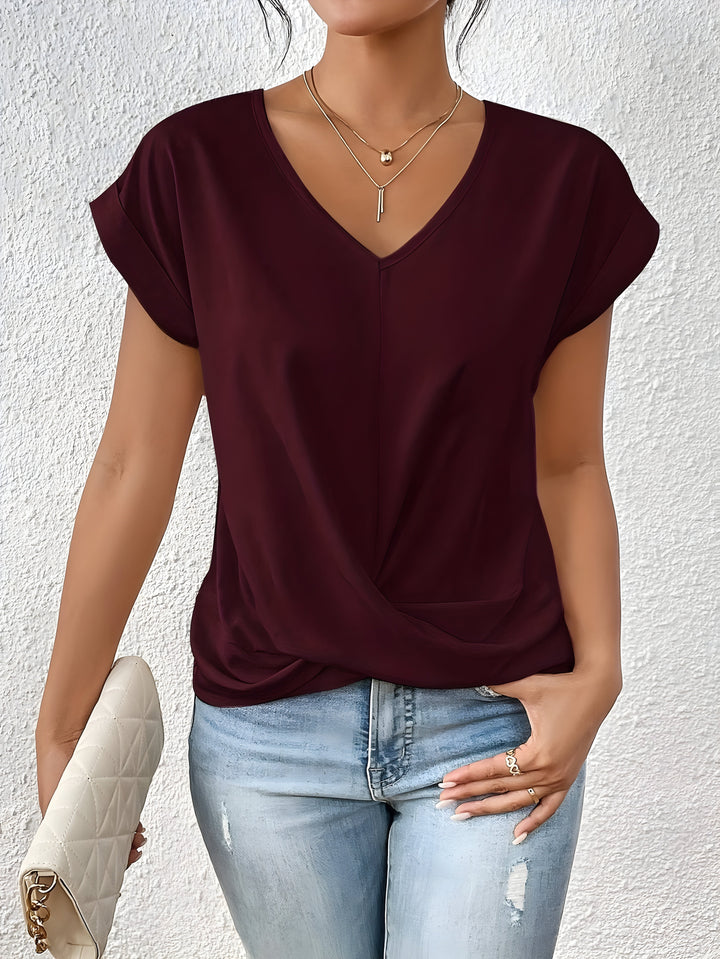 ISLA – TWIST FRONT V-NECK TOP