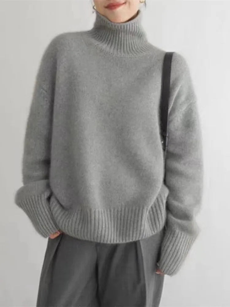 LINEA - High Collar Sweater