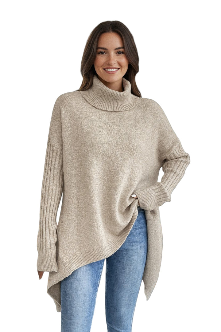 LIV – ELEGANT LONG KNIT WITH TURTLENECK