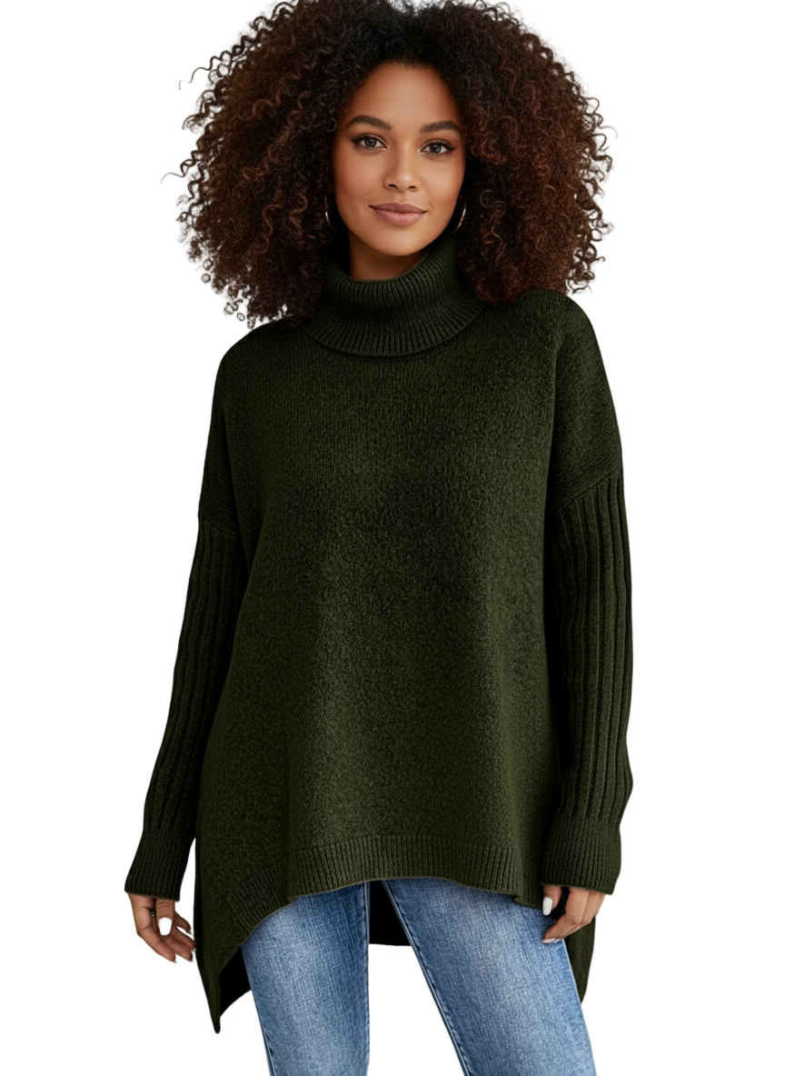 LIV – ELEGANT LONG KNIT WITH TURTLENECK