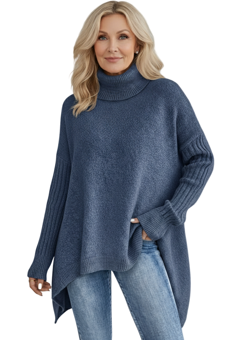 LIV – ELEGANT LONG KNIT WITH TURTLENECK