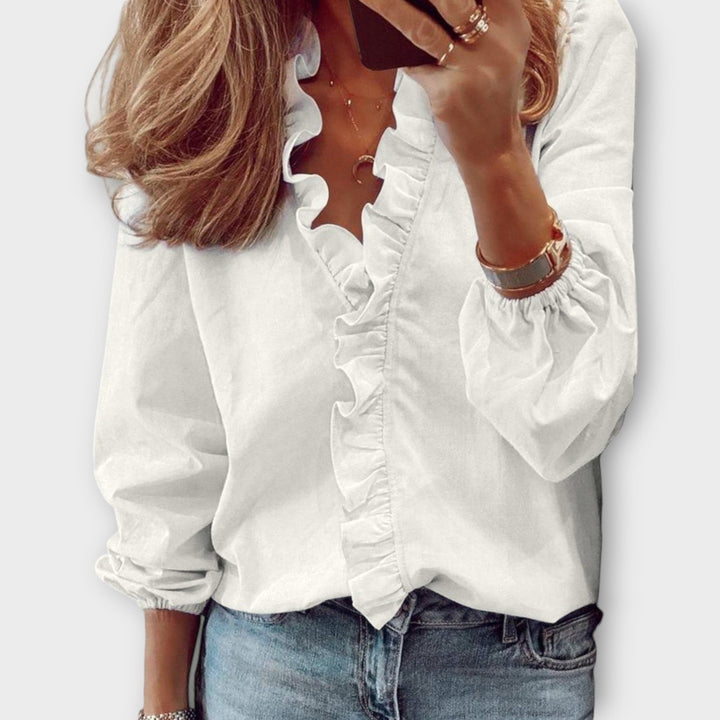 CLEO – ELEGANT RUFFLED BLOUSE