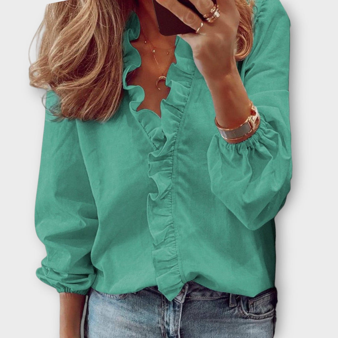 CLEO – ELEGANT RUFFLED BLOUSE