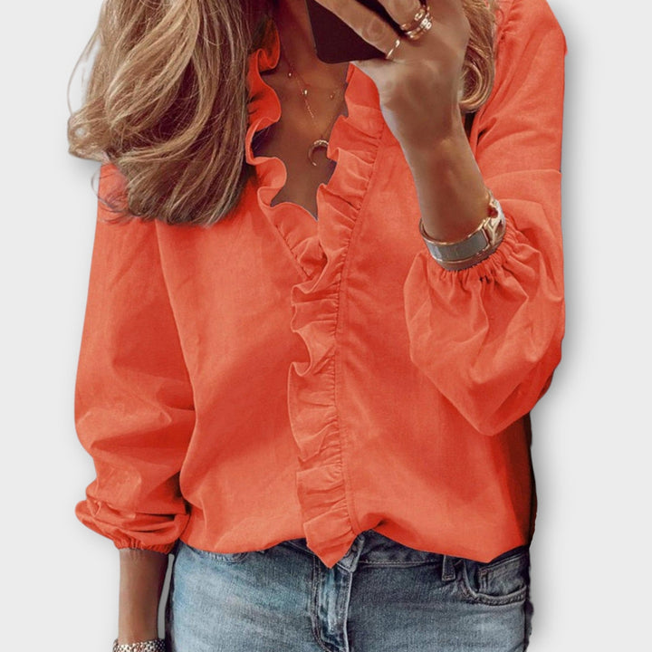 CLEO – ELEGANT RUFFLED BLOUSE
