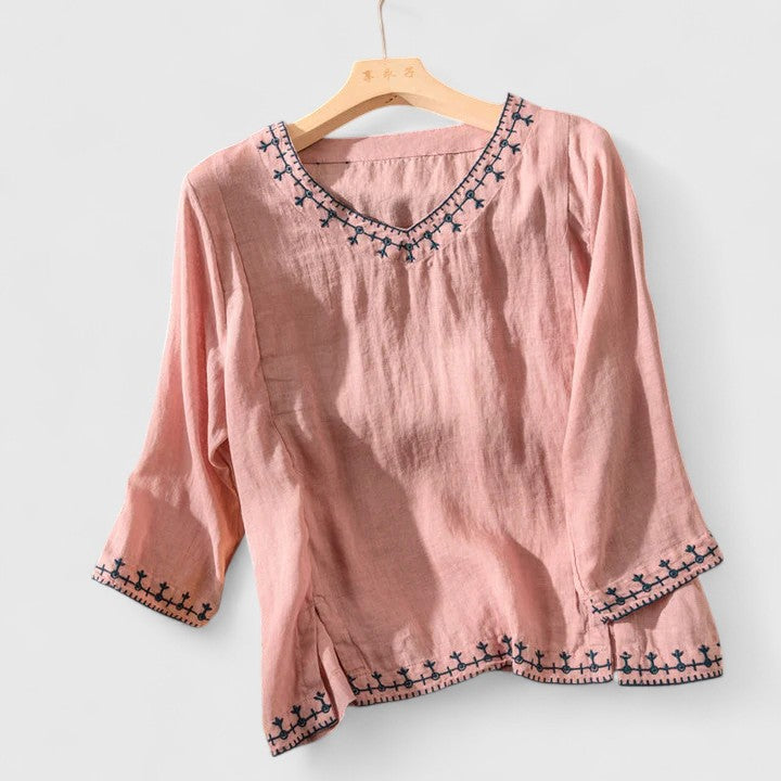FELYRAETH – ELEGANT V-NECK BLOUSE