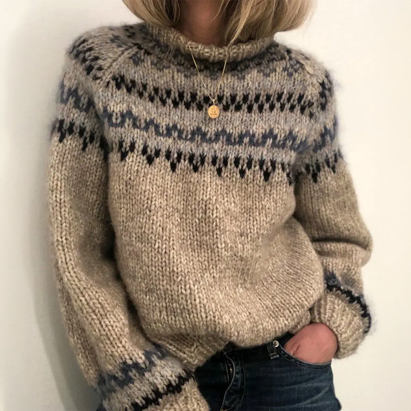 SERAVELLEA – WOMEN’S WARM NORDIC-INSPIRED WINTER SWEATER