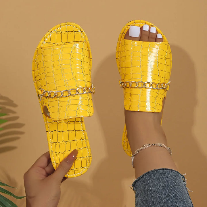 Mira - Luxe Wedge Beach Flip-Flops
