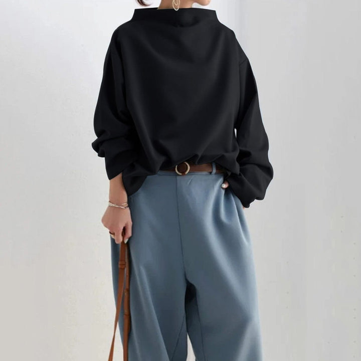 AURALEINA – HIGH-NECK SOFT KNIT TOP