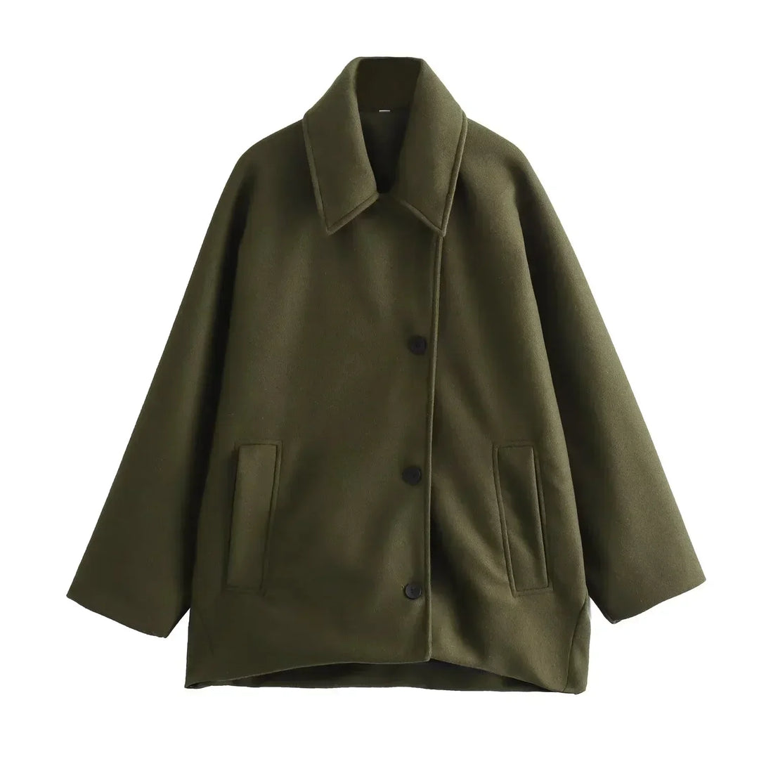 Elowen - Oversized Long Faux Wool Coat