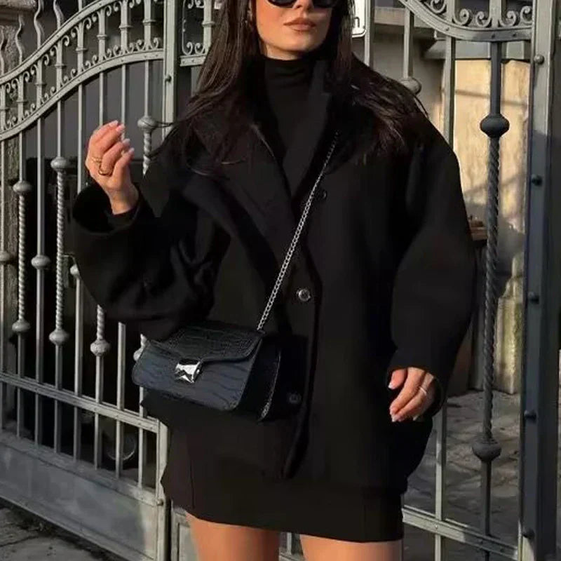Elowen - Oversized Long Faux Wool Coat