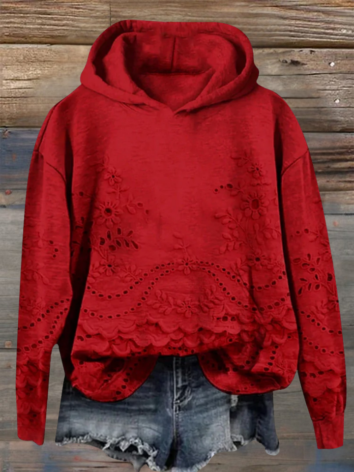 LINDA – SWEATER WITH LACE DETAILS