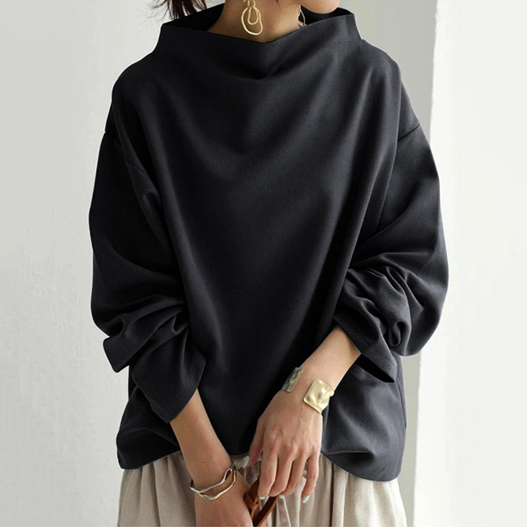 AURALEINA – HIGH-NECK SOFT KNIT TOP